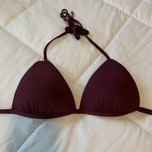 Voda Swimwear bikini top in plum string bikini